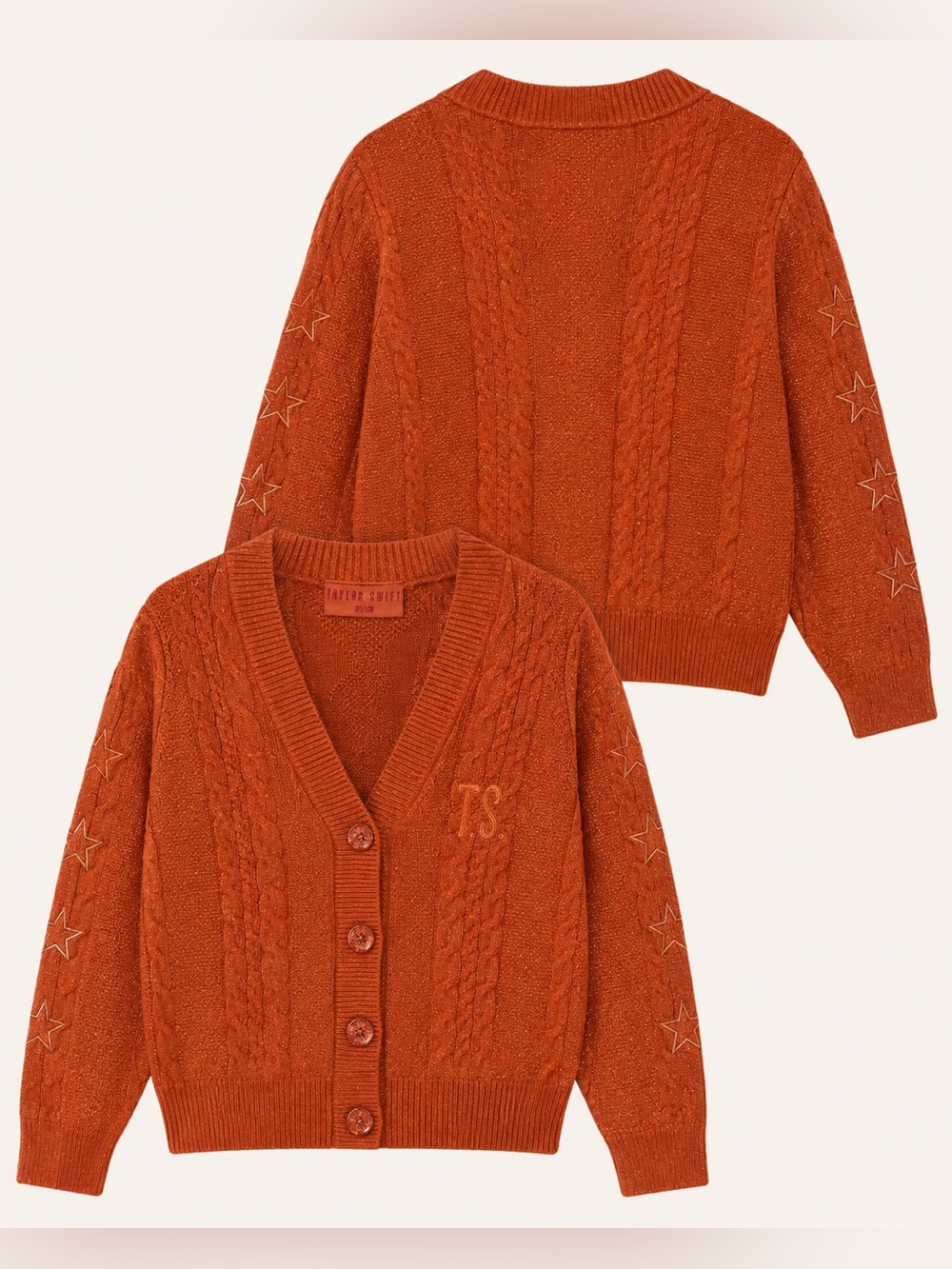 Taylor Swift The Life of a Showgirl Cardigan Orange XS/S